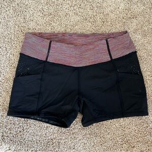 Lululemon black shorts. Size 6. Barely worn.